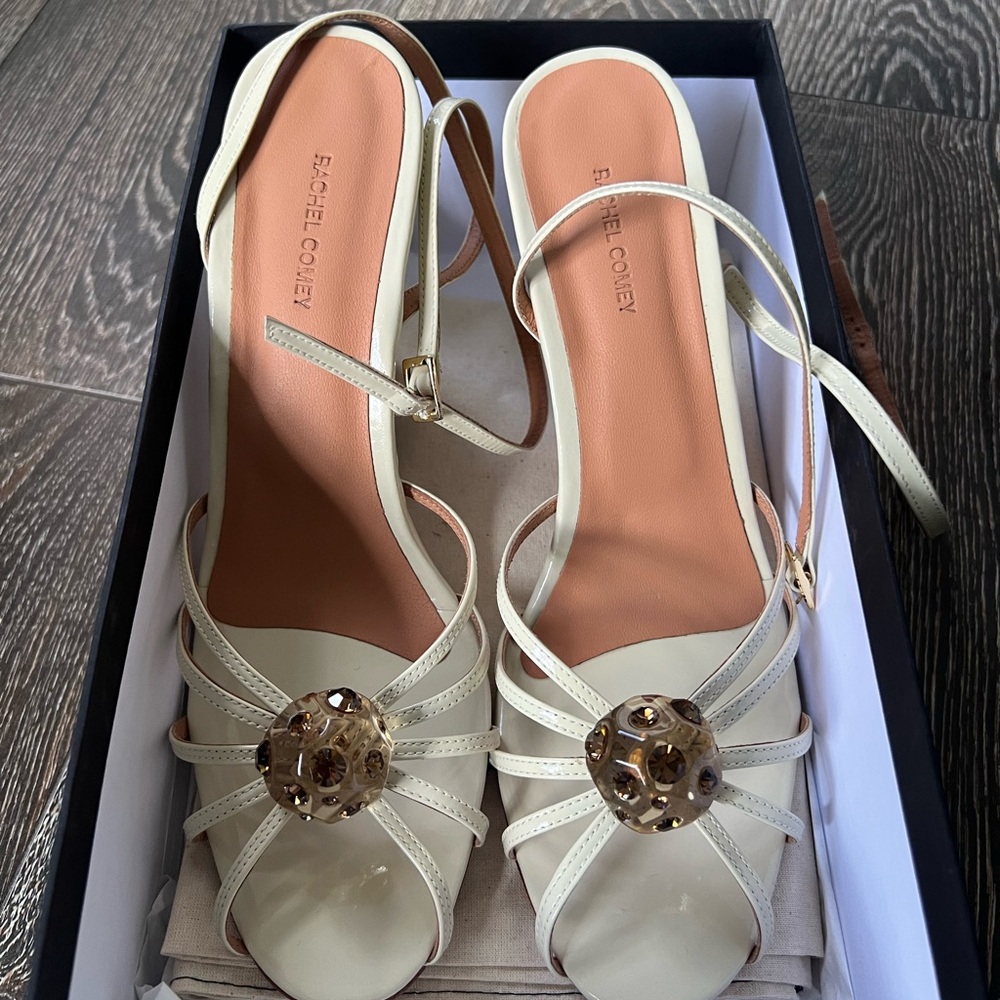 Rachel Comey Cream Strappy Heels